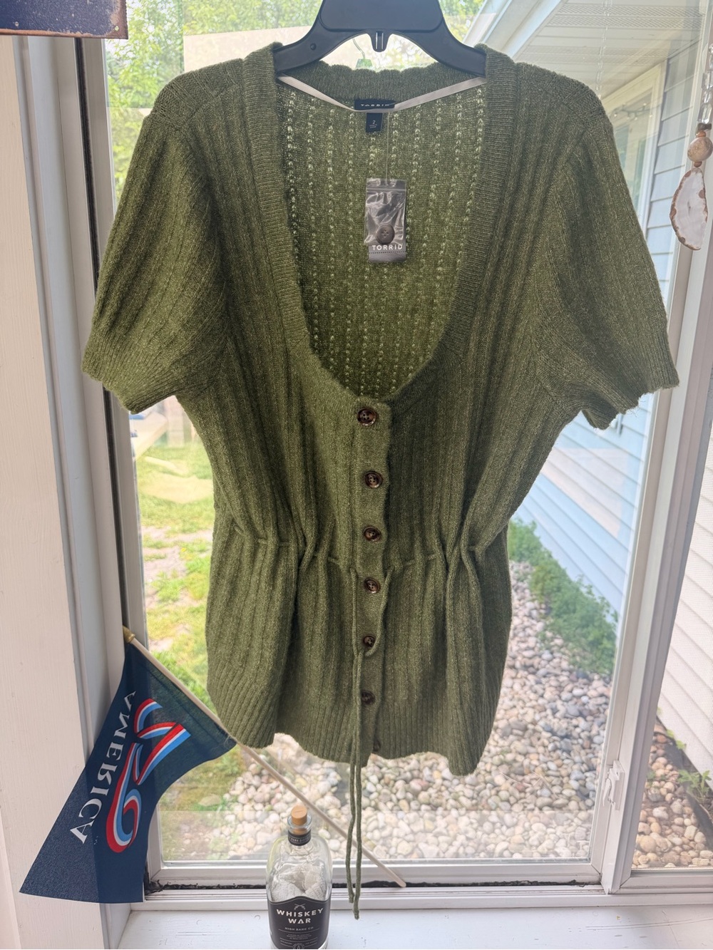 torrid Olive Textured Ribbed Knit Sweater
